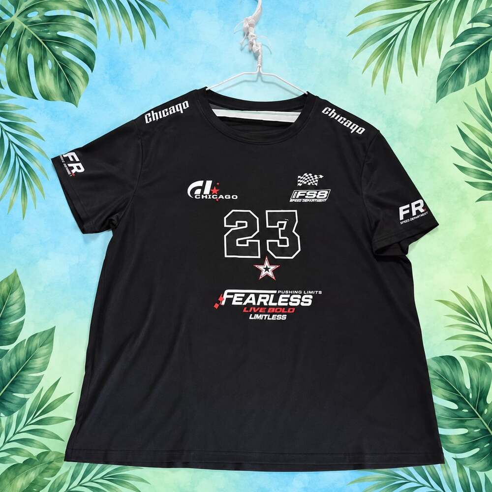 Chicago F98 Fearless T-Shirt XXL Black Graphic Print Racing